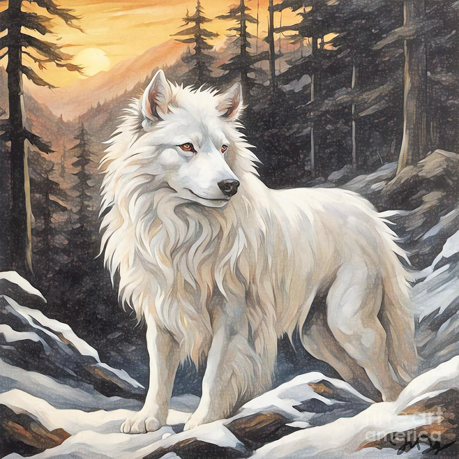 Remembering Timber, My Friend's White Wolf Digital Art by J Paul ...