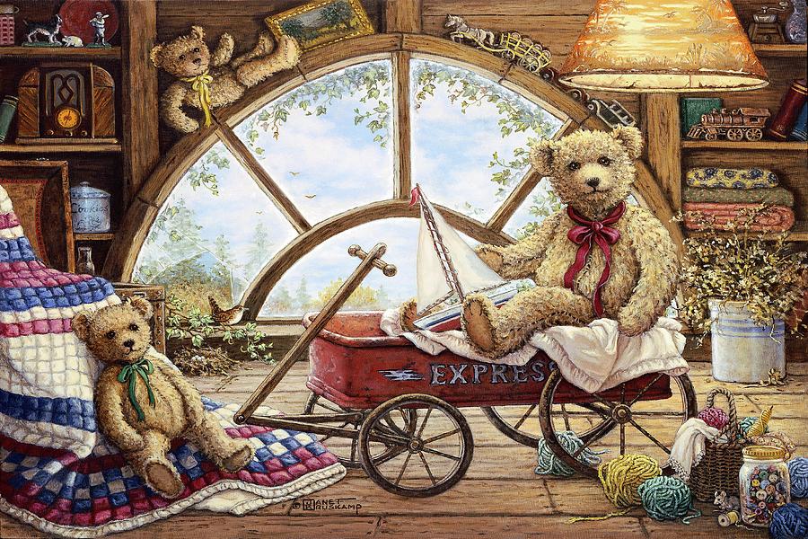 paintings of teddy bears