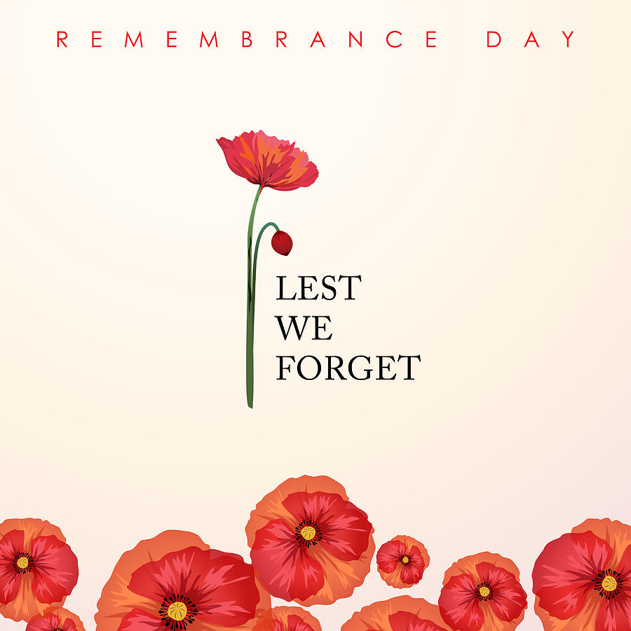 Remembrance Day Lest We Forget Drawing by Exxorian