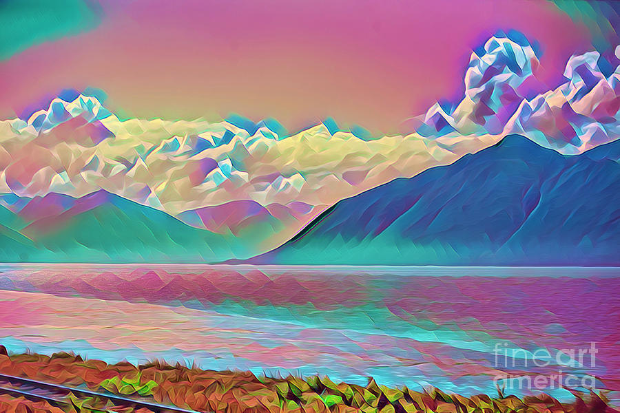 ReMix Art Deco Alaska Colors  Digital Art by Chuck Kuhn