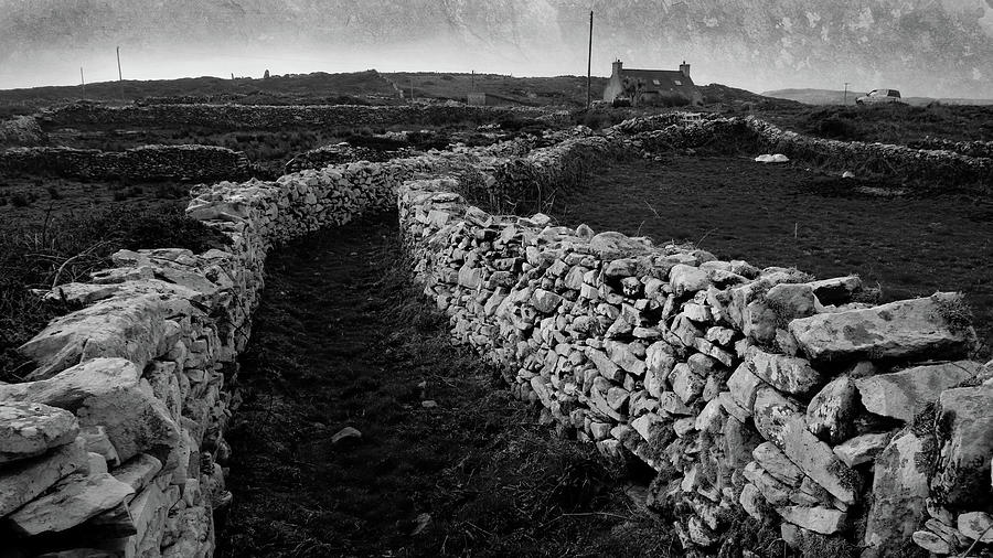 Black And White Photograph - Remote Irish Farmhouse by Mark Robert Davey Black And White Photograph - Remote Irish Farmhouse by Mark Robert Davey