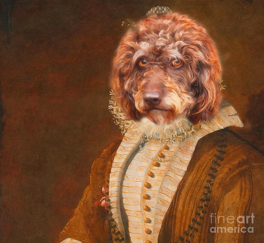 Renaissance Brown Dog Digital Art by Zelda Tessadori