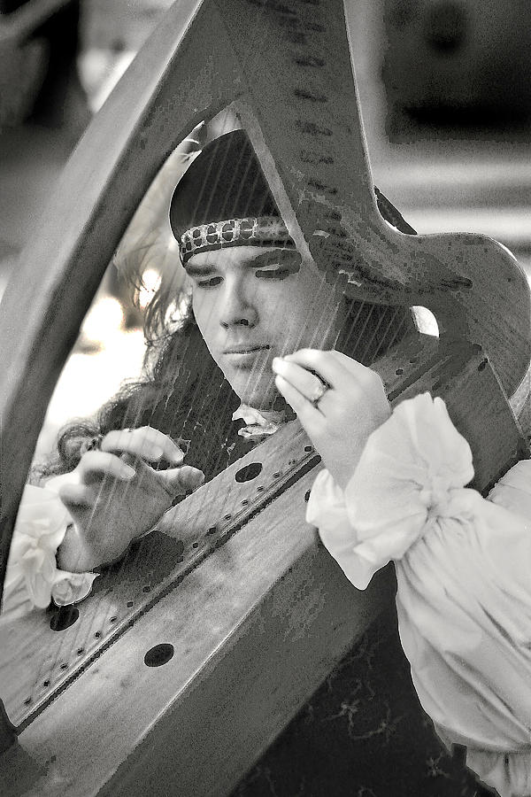Renaissance Festival Harpist #2 Photograph by Jerry Griffin