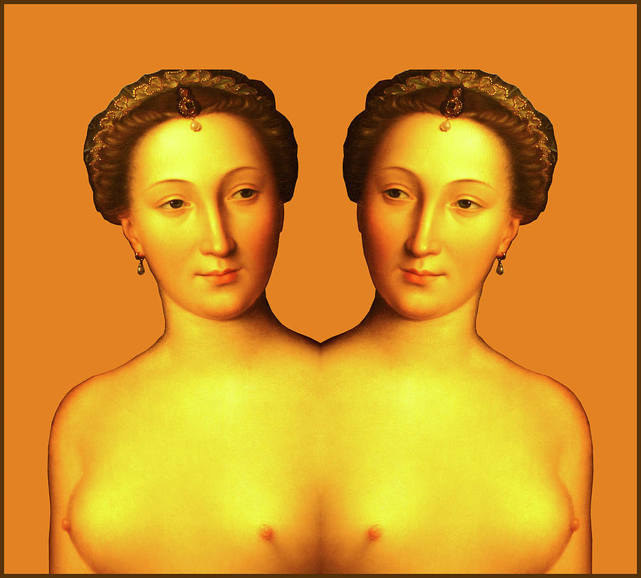 Renaissance Twins Mixed Media by Lorena Cassady