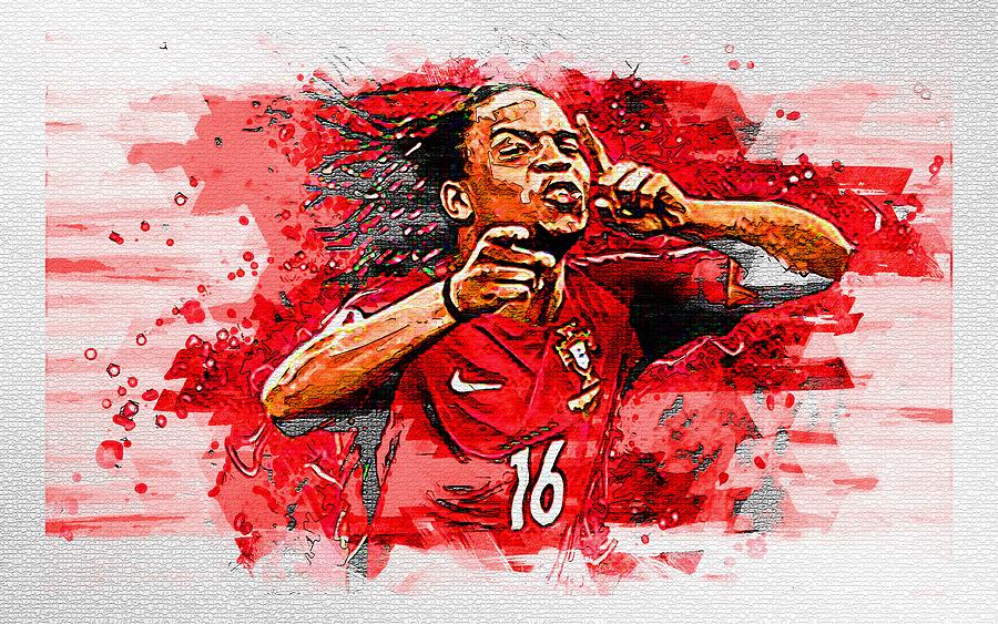 Renato Sanches Portugal National Soccer Footballers Portuguese Football Mixed Media By Miller