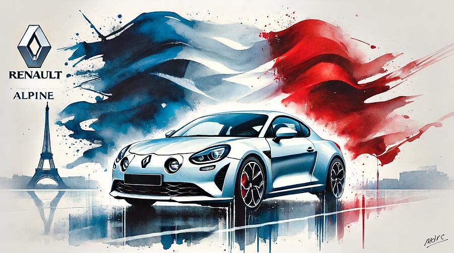 Renault Alpine Digital Art by Marc Etherington Renault Alpine Digital Art by Marc Etherington