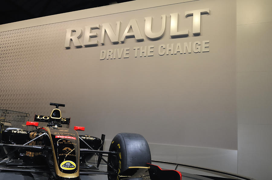 Renault Lotus F1 race car at a motor show Photograph by Sjo