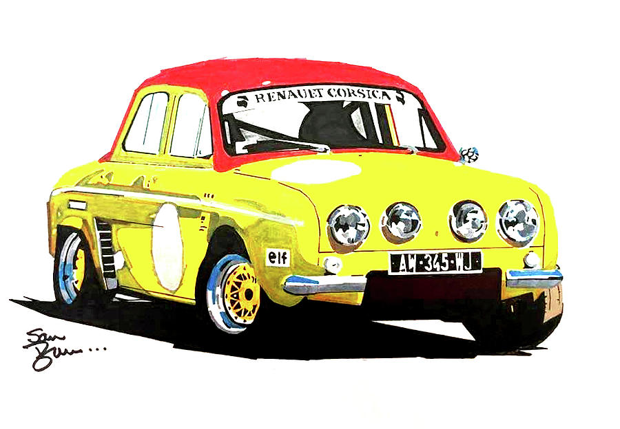 Renault Drawing by Sam Barrese | Fine Art America