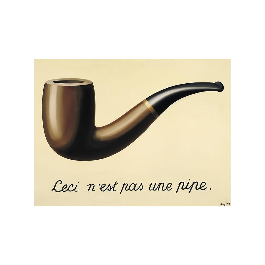Rene Magritte - The Treachery of Images - This Is Not a Pipe Digital ...