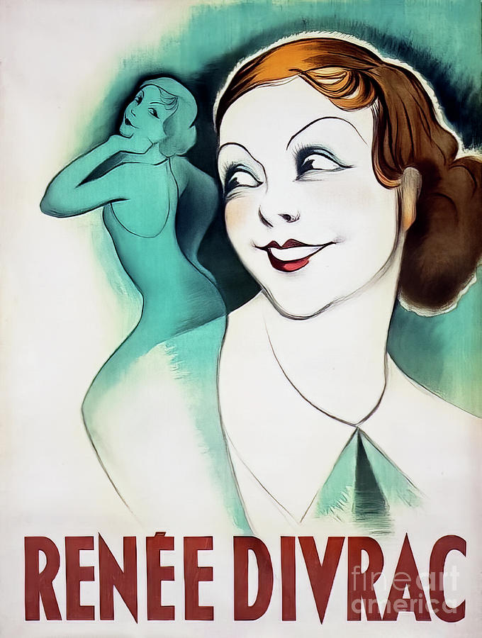 Renee Divrac French Silent Film Movie Poster Paris 1935 Drawing by ...