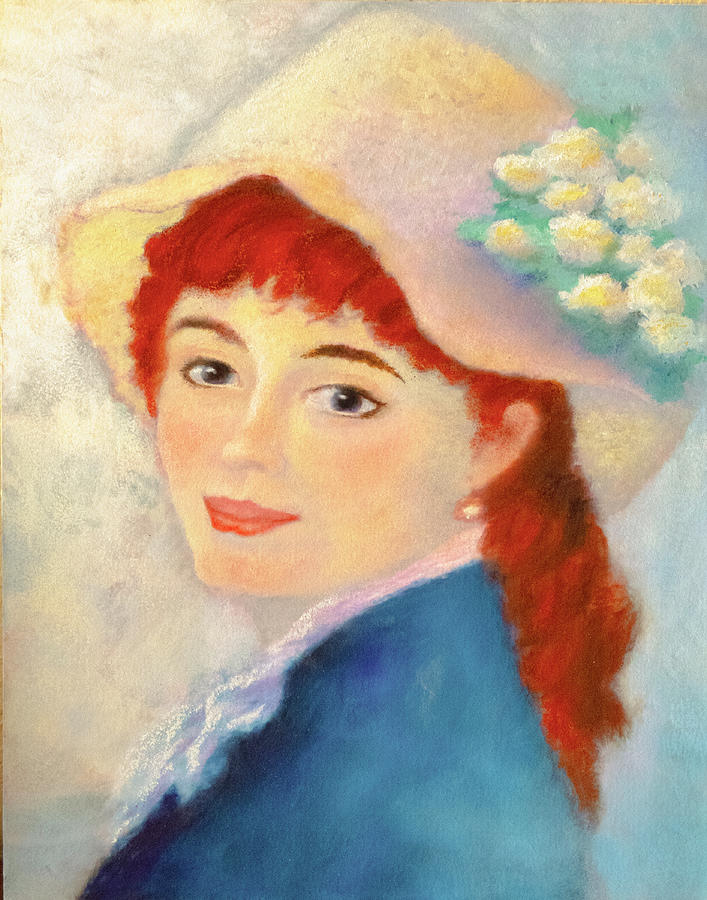 Renoir Woman in Hat Mixed Media by George Harth