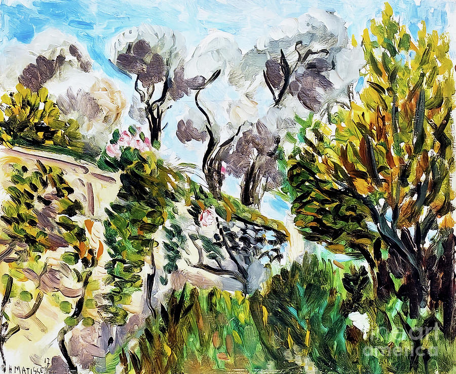 Renoir's Olive Garden at Cagnes by Henri Matisse 1917 Painting by Henri ...