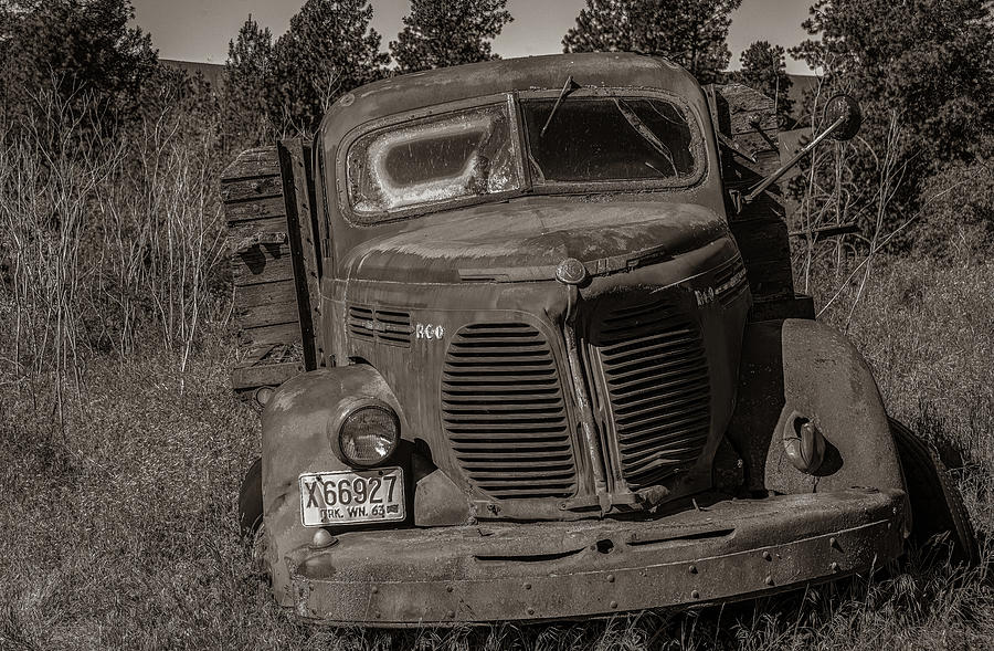 REO Speed Wagon, Sepia Version Photograph by Marcy Wielfaert
