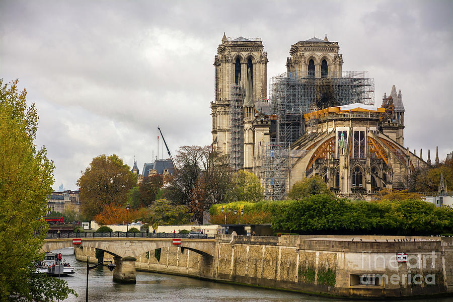 Repairing the Notre Dame Cathedral Photograph by Vicente Sargues