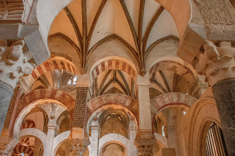 Repeating Arches, Cathedral of Cordoba Photograph by Marcy Wielfaert