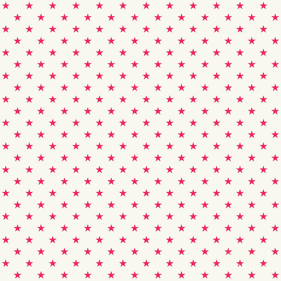 Repeating Star Dot Pattern In Eggshell White And Ruby Pink n.0935 ...