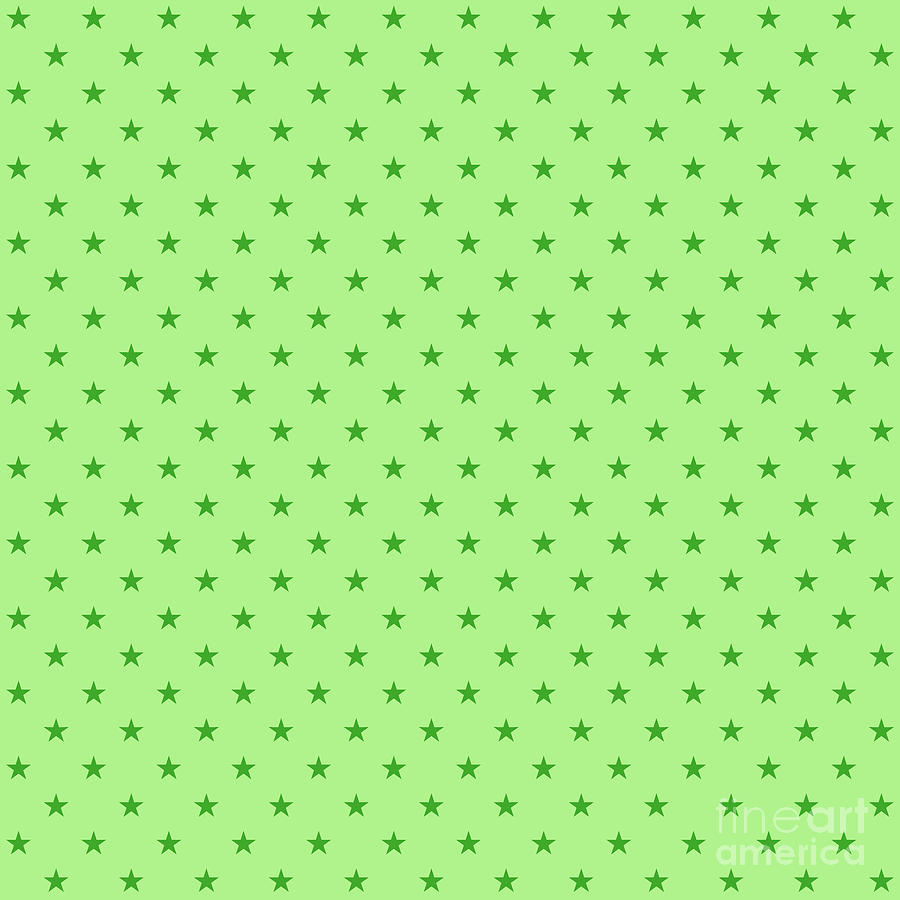 Repeating Star Dot Pattern In Light Apple And Grass Green N.1803 Painting
