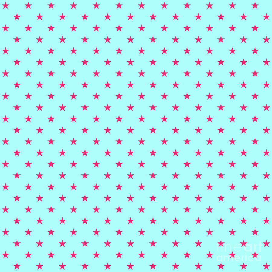 Repeating Star Dot Pattern In Light Aqua And Raspberry Pink n.1367 ...