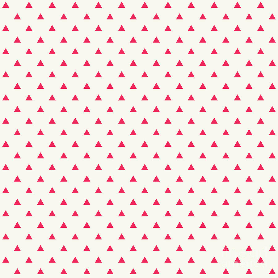 Repeating Triangle Dot Pattern In Eggshell White And Ruby Pink n.0370 ...