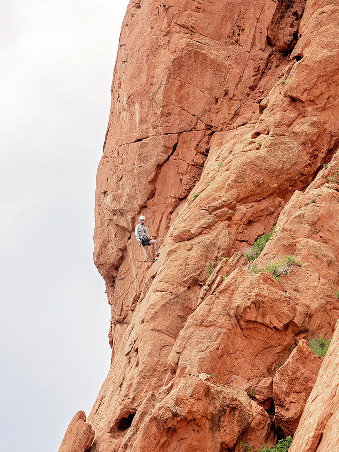 Repelling at the Garden of the Gods Photograph by Travis Rogers