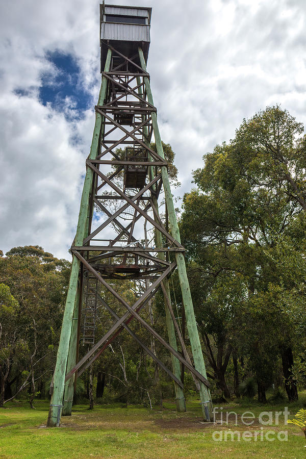 Replica Wooden Fire Tower, Manjimup Heritage Park, Western Australia Photograph by Elaine Teague