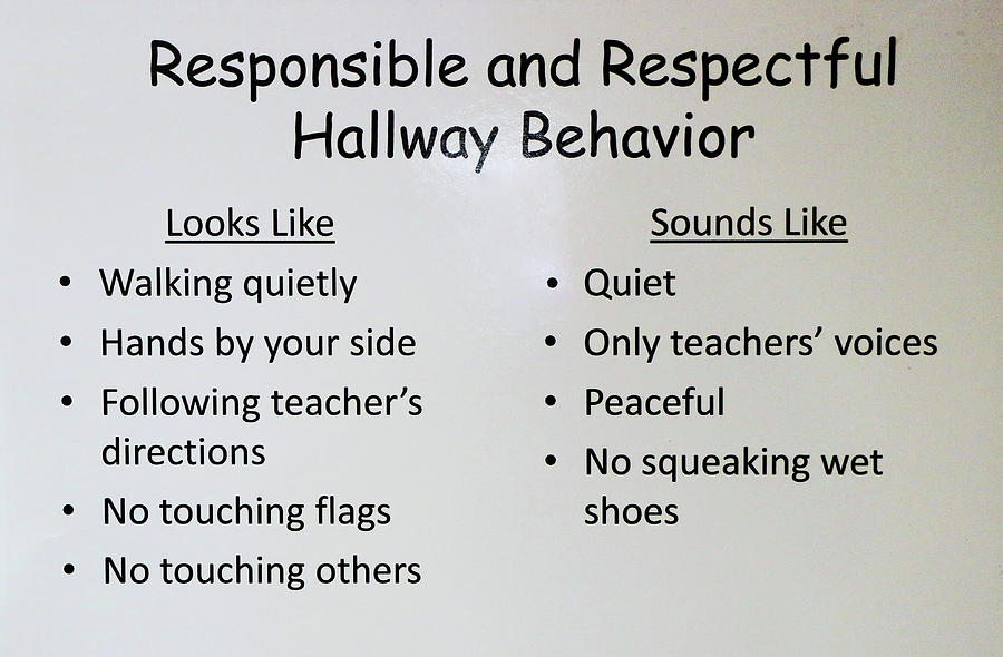 Responsible and Respectful Hallway Behavior Photograph by Allen Beatty