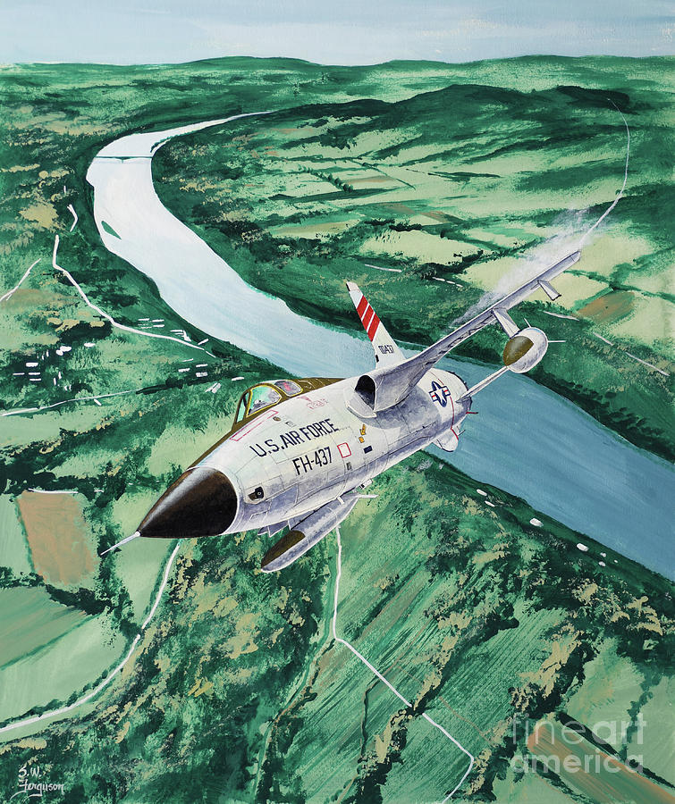 Republic F-105 Thunderchief Painting by Steve Ferguson
