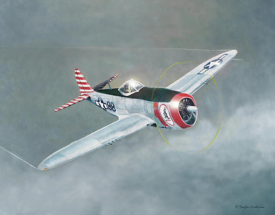 Republic P-47D Thunderbolt Fighter/Bomber Painting by Douglas Castleman
