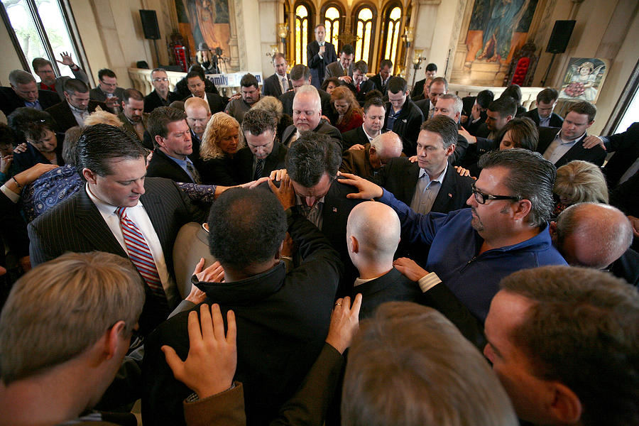 Republican Candidate Rick Santorum Campaigns After Winning Three States Day Earlier Photograph by Tom Pennington Republican Candidate Rick Santorum Campaigns After Winning Three States Day Earlier Photograph by Tom Pennington