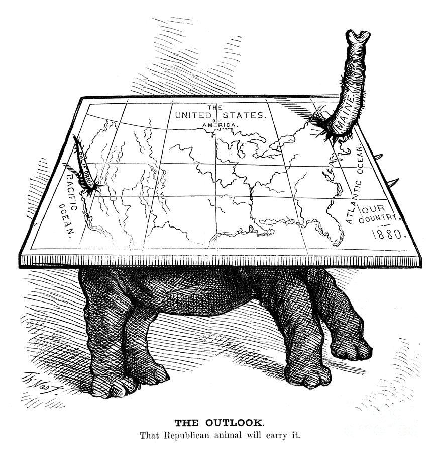 Republican Party Cartoon, 1879 Drawing by Thomas Nast