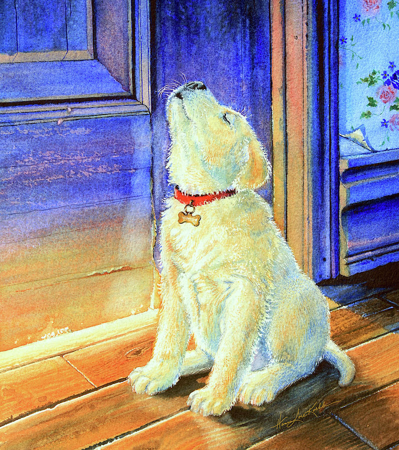 Puppy Painting - Rescue Pup by Hanne Lore Koehler
