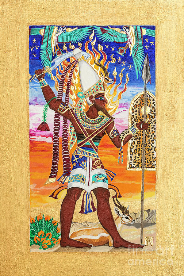 Reshpu Lord of Might Mixed Media by Ptahmassu Nofra-Uaa