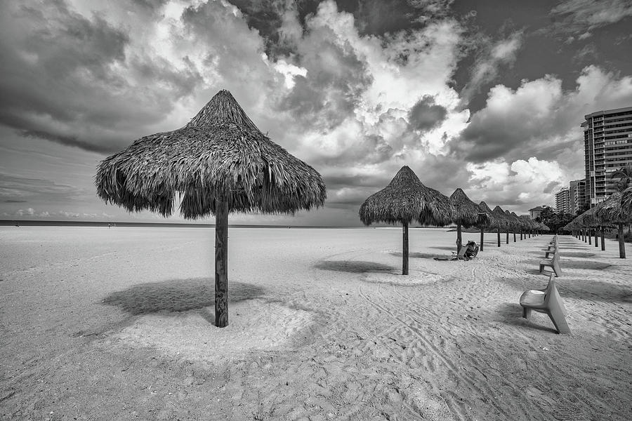 Black And White Photograph - Residents Beach BW by Joey Waves
