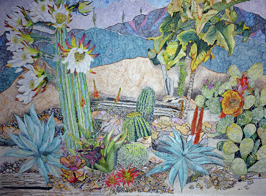 Resplendent Cacti Painting by Karen Merry