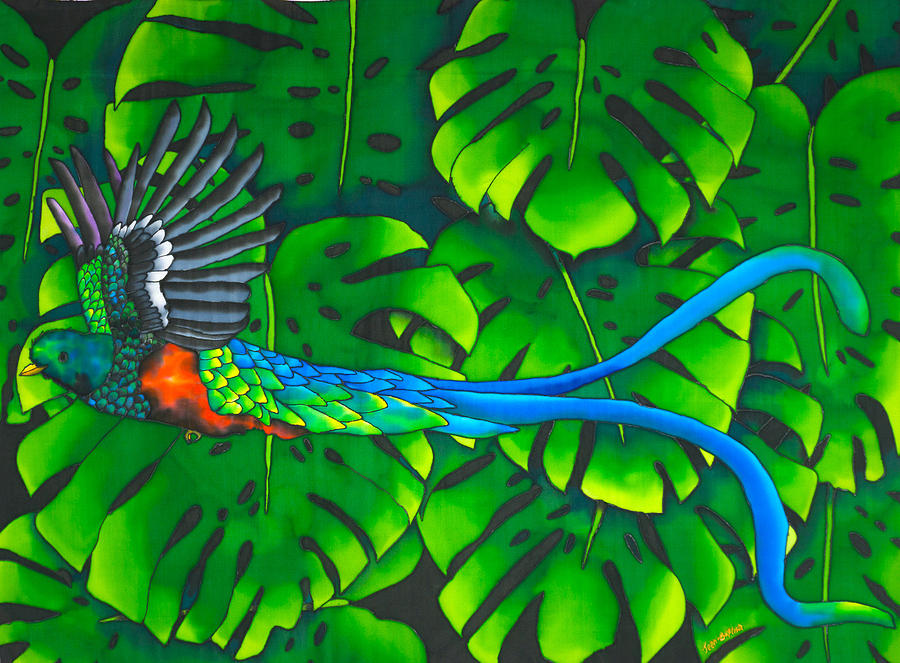 Bird Painting - Resplendent Quetzal by Daniel Jean-Baptiste