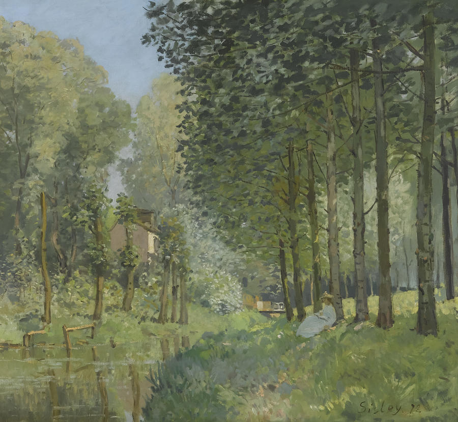 Rest Along The Stream By Alfred Sisley Painting
