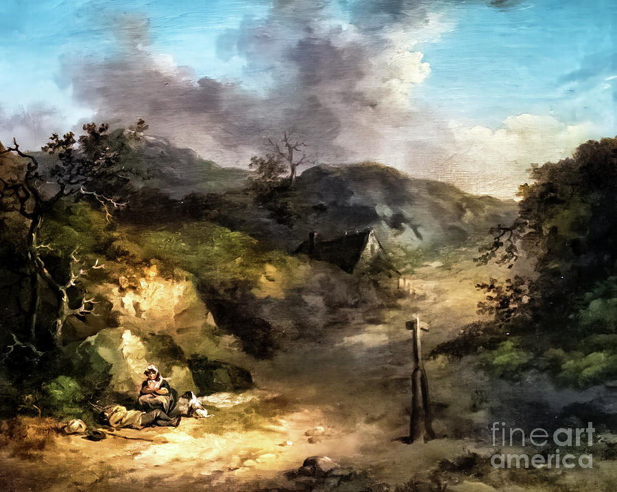 Rest by the Way by George Morland 1792 Painting by George Morland