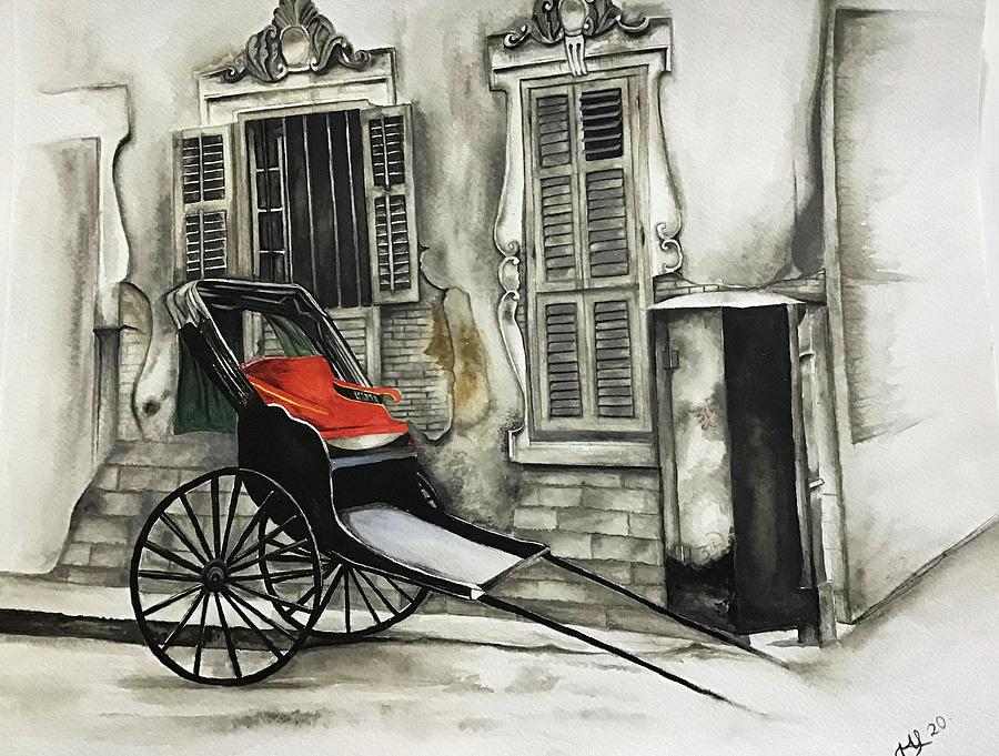Sketch Rickshaw Front Old Building Kolkata Stock Illustration 1266736825   Shutterstock