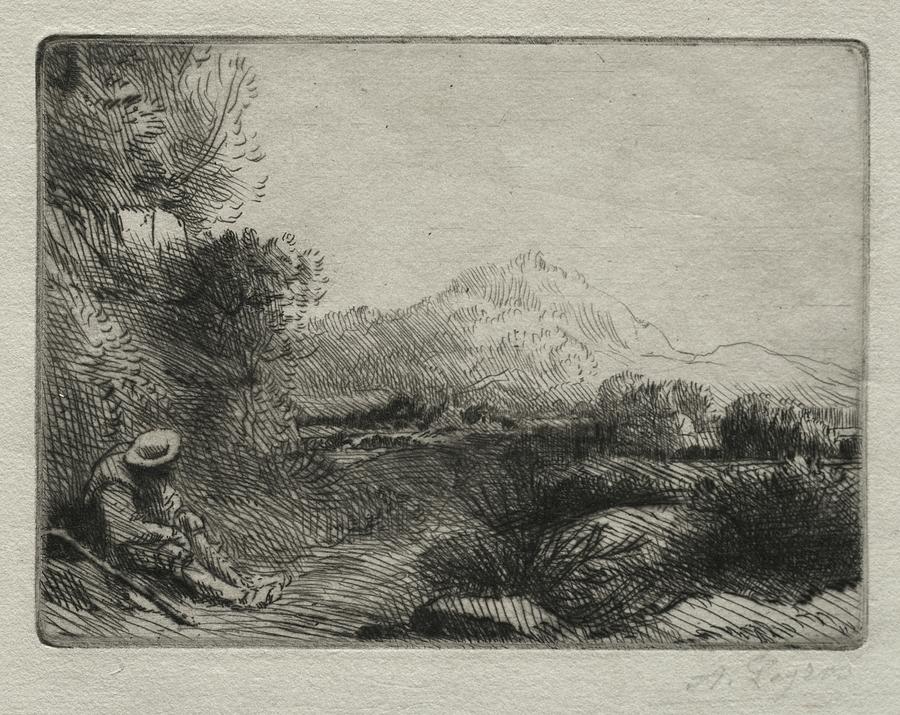 Rest of the Traveler Date unknown Alphonse Legros Painting by MotionAge Designs