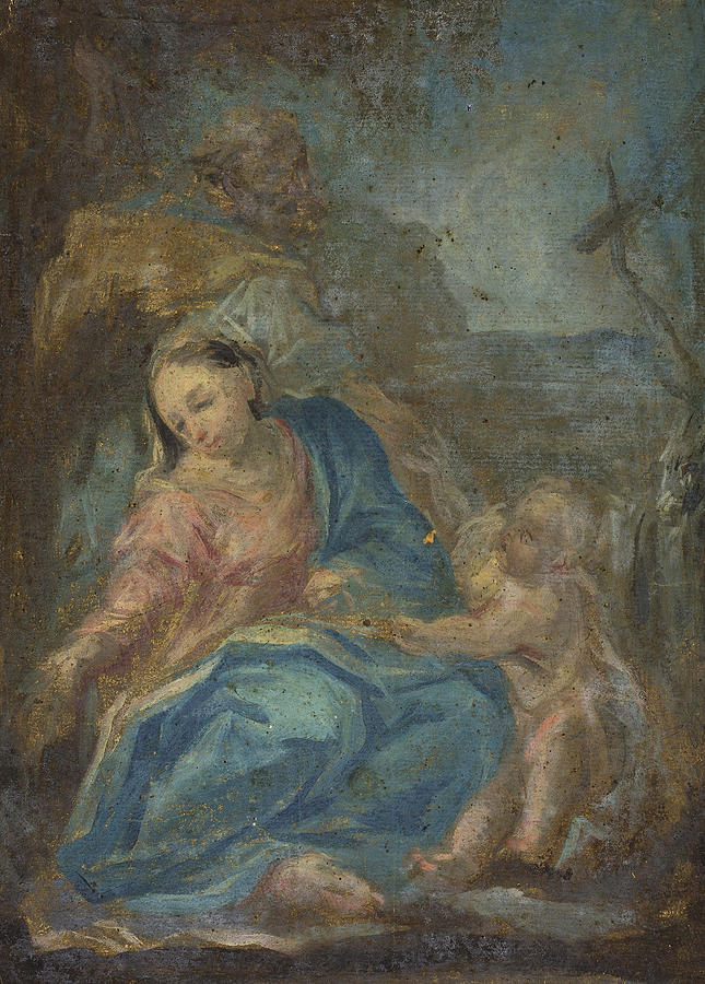 Rest on the Flight into Egypt Painting by After Federico Barocci