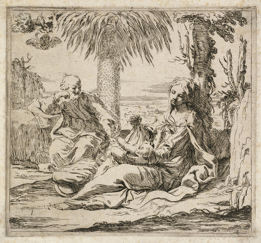 Rest on the Flight into Egypt Date unknown Elisabetta Sirani Painting ...