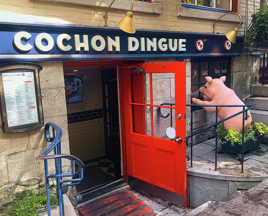 Restaurant Cochon Dingue Quebec City Photograph by Deborah League
