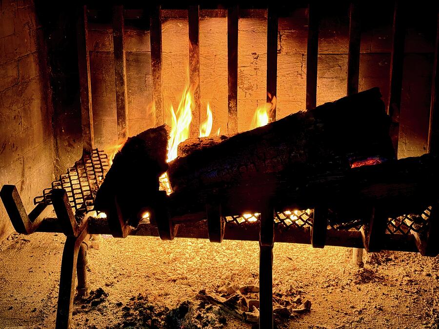 Restaurant Fireplace Photograph by Bill Swartwout Restaurant Fireplace Photograph by Bill Swartwout