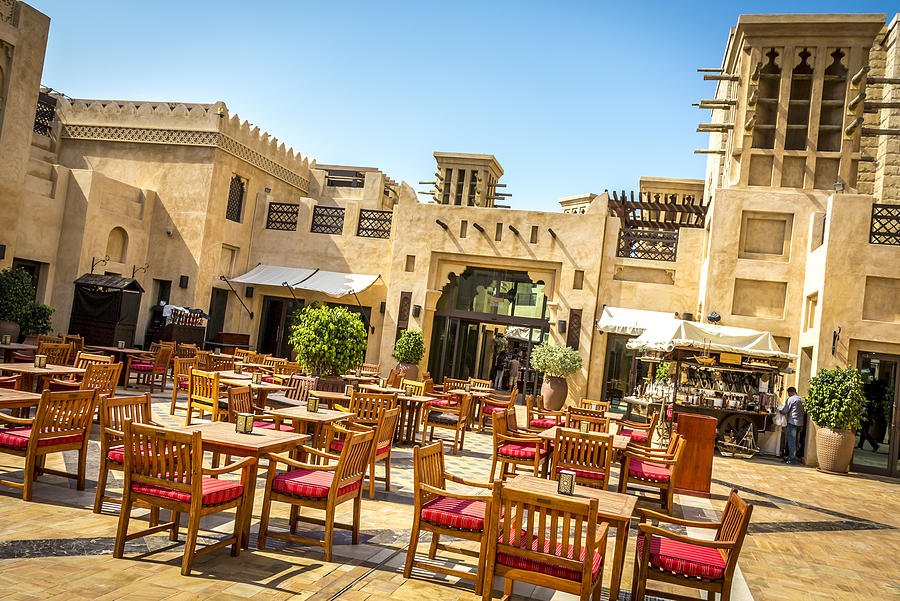 Restaurant in Madinat Jumeirah hotel : Dubai, UAE Photograph by Gargolas