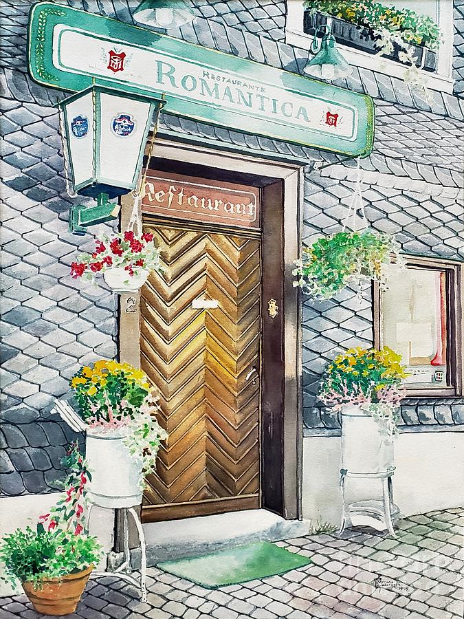 Restaurant Romantica Painting by Merana Cadorette