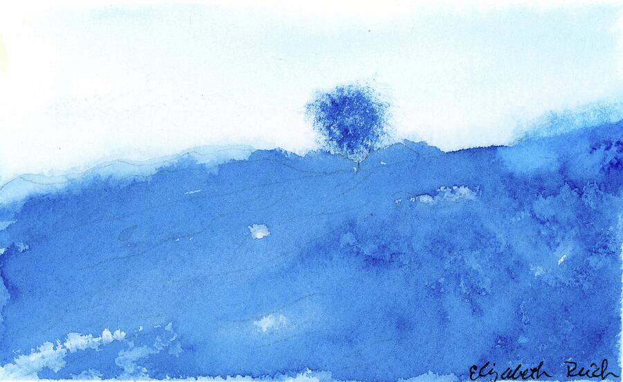 Restful Energy, Monochromatic Landscape Painting by Elizabeth Reich Restful Energy, Monochromatic Landscape Painting by Elizabeth Reich