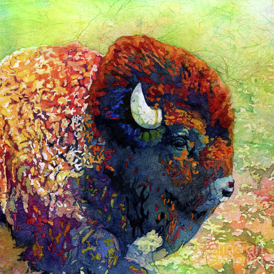 Resting Bison - Head Painting