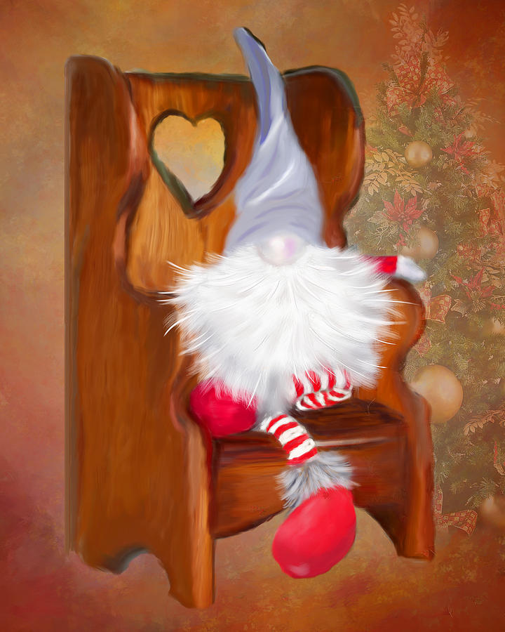 Resting Gnome Digital Art by Mary Timman