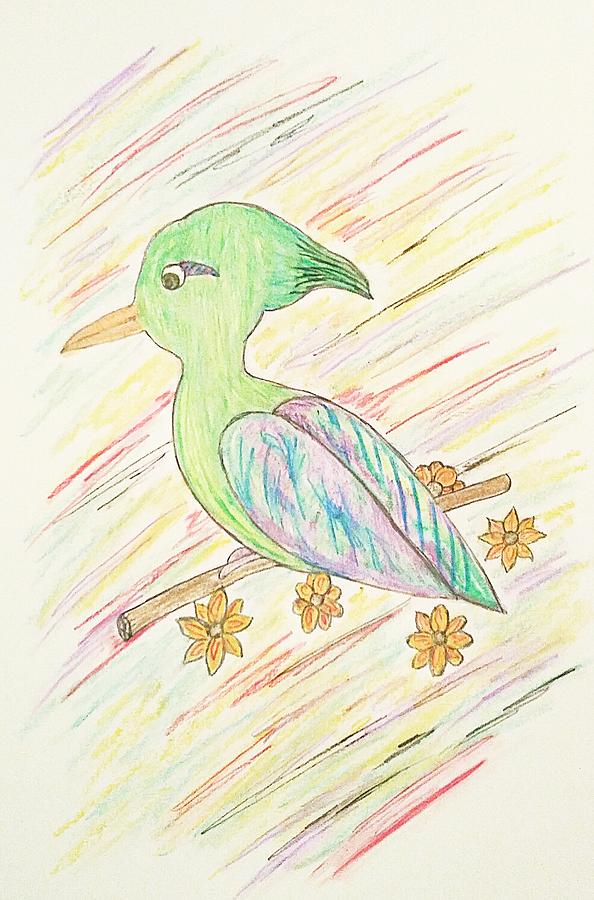 Resting in Colored Breeze Drawing by SarahJo Hawes