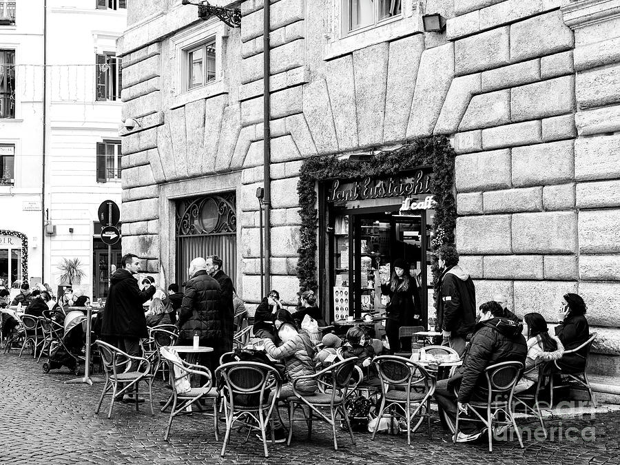 Resting in Rome at the Sant Eustachio il Caffe Photograph by John Rizzuto